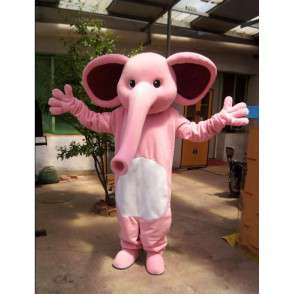 Mascota del elefante rosado, lindo y colorido - MASFR21400 - Mascotas de elefante
