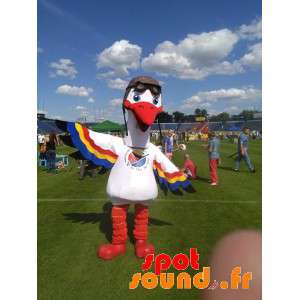 White Stork Mascot med...