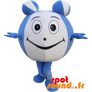 Round Snowman Mascot, Blue...