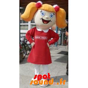 Mascot blond jente med...