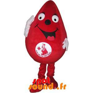 Mascotte de goutte rouge...