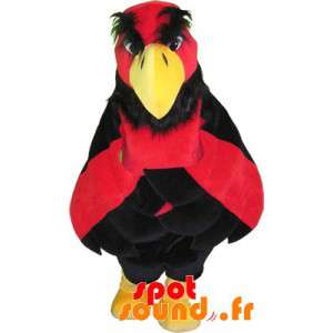 黒と黄色のマスコットハゲタカ、赤い鳥、。巨大なワシ