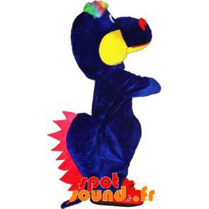 Röd, gul och blå drakmaskot. Dinosaur maskot - Spotsound maskot