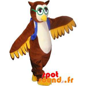 Owl Mascot, Brown Owl With...