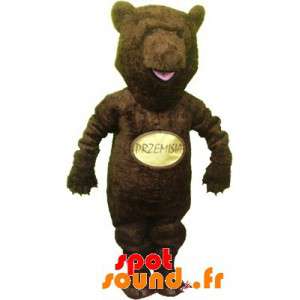 Mascotte d'ours marron....