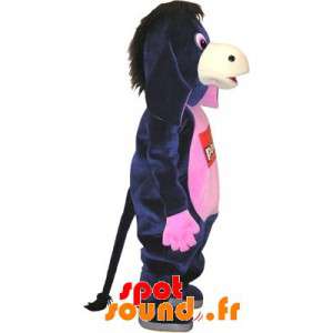 Donkey maskot, blå och rosa Jenny. Eeyore kostym - Spotsound