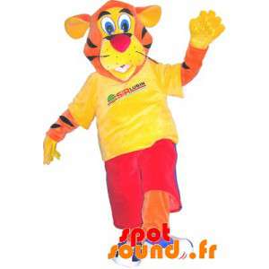 Mascotte de tigre habillé...