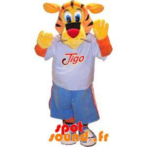 Basket tiger maskot. Sport tiger maskot - Spotsound maskot