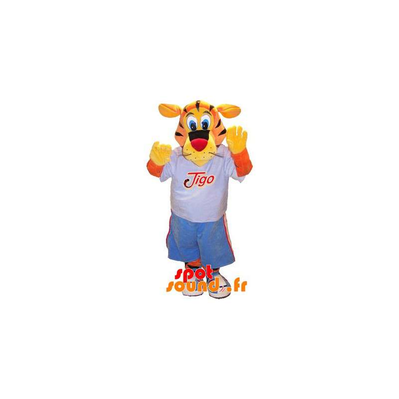Basket tiger maskot. Sport tiger maskot - Spotsound maskot