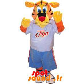 Basket tiger maskot. Sport tiger maskot - Spotsound maskot