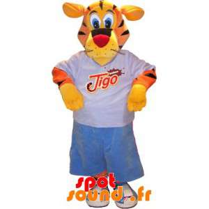 Basket tiger maskot. Sport tiger maskot - Spotsound maskot