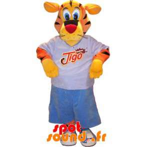 Basket tiger maskot. Sport tiger maskot - Spotsound maskot