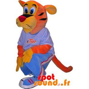 Basket tiger maskot. Sport tiger maskot - Spotsound maskot