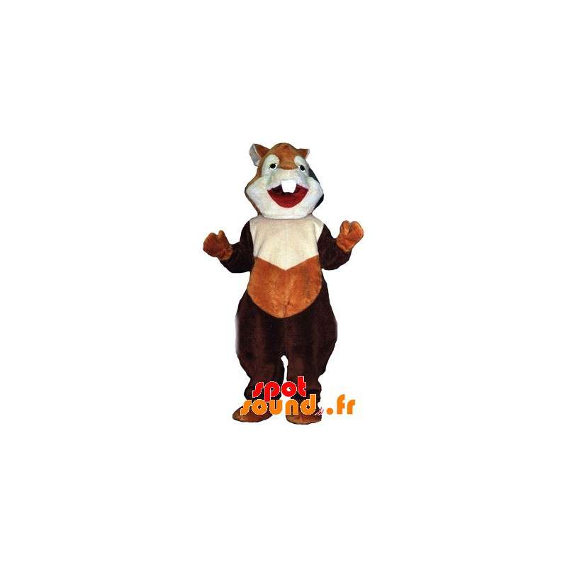 Hamstermaskot, ekorre, brun gnagare - Spotsound maskot