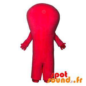 Röd främmande maskot med 3 ögon och en stor mun - Spotsound