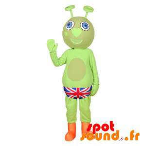 Grünes Alien-Maskottchen...