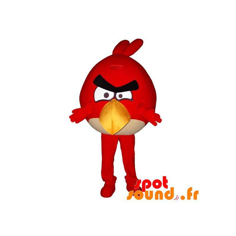 Maskot af den berømte røde fugl fra videospillet Angry Birds -