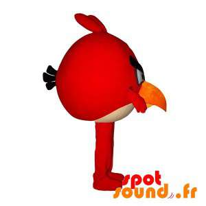 Maskot av den berömda röda fågeln från videospelet Angry Birds