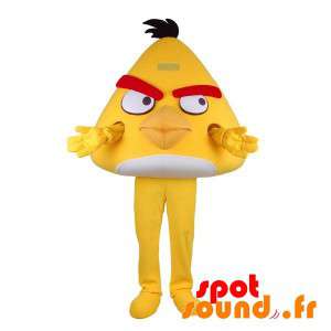 Maskot af den berømte gule fugl fra Angry Birds videospil -