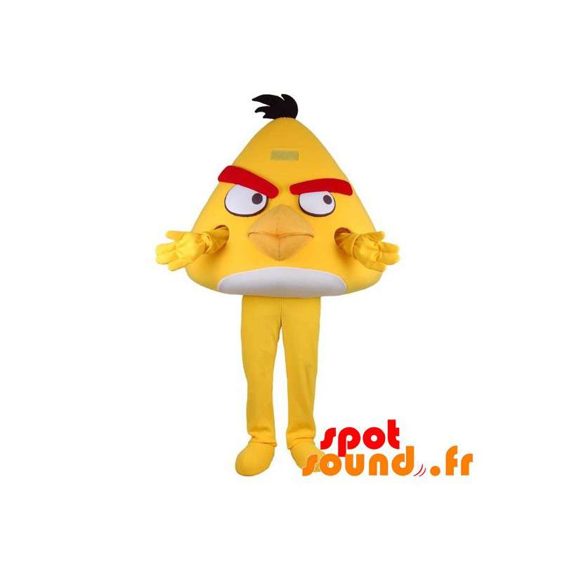 Maskot av den berömda gula fågeln från videospelet Angry Birds
