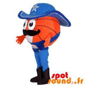 Basketball maskot klædt ud som en cowboy - Spotsound maskot
