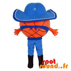 Basketball maskot klædt ud som en cowboy - Spotsound maskot