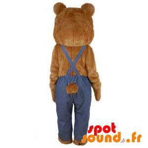 Kæmpe brun bjørnemaskot, sød og sød. Bamse maskot - Spotsound