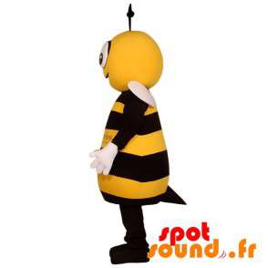 Jätte gul och svart bi maskot. Insektsmaskot - Spotsound maskot