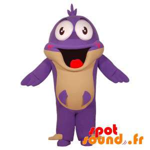 Purple Fish Mascot og...