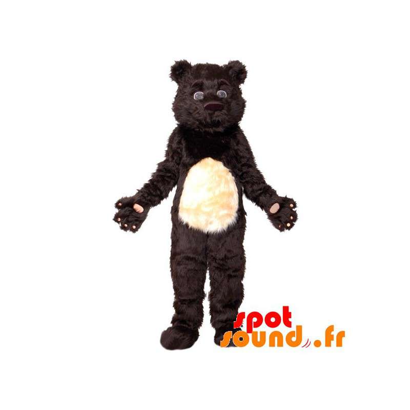 Svartvitt björnmaskot, söt och pälsig - Spotsound maskot