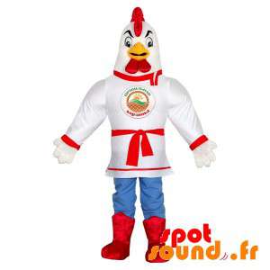 Mascotte de coq blanc...