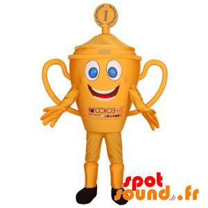 Κίτρινο Trophy μασκότ με...