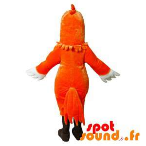 Orange och vit fågelmaskot - Spotsound maskot