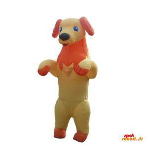 Yellow Dog Mascot en oranje...
