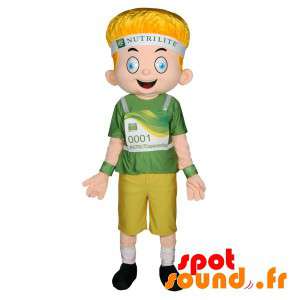 Mascot blonde gutten med...