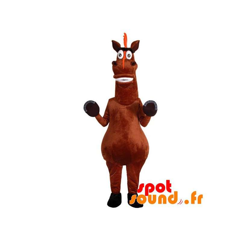 Moro brun hest maskot. Heste Costume - Hestemaskoter - MASFR033257 - SpotSound.fr
