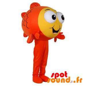 Mascotte de poisson orange...