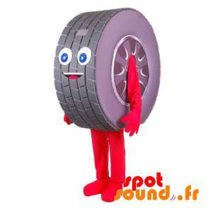 Mycket le jätte däckmaskot. Bilhjul maskot - Spotsound maskot