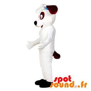 Hvid og brun hundemaskot. Hundedragt - Spotsound maskot