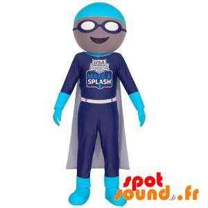 Mascot svømmer med briller...