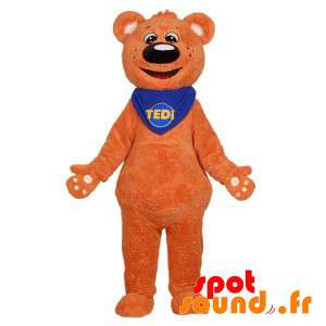 Mascotte de nounours orange...