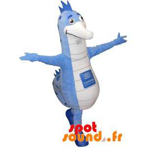 Mascot hipocampo azul y...