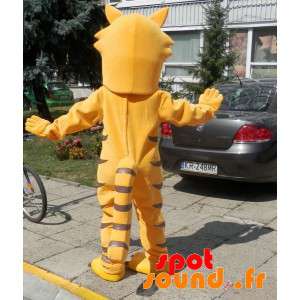 Orange og brun kat maskot. Feline maskot - Spotsound maskot