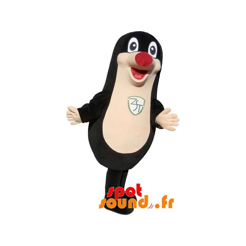 Kæmpe muldvarp-maskot. Sort og hvid muldvarpedragt - Spotsound Kæmpe muldvarp-maskot. Sort og hvid muldvarpedragt - Spotsound