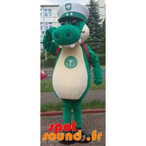 Green Crocodile Mascot With...