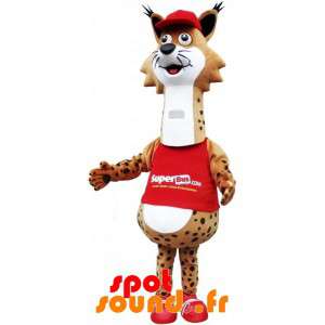 Mascot castanho e branco...