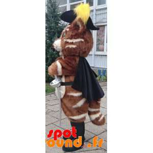 Puss in Boots maskot med hatt och stövlar - Spotsound maskot