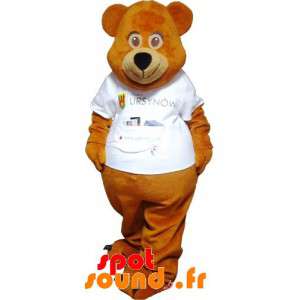 Brown Teddy Mascot Dressed...