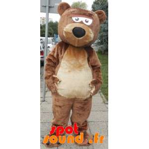 Mascot bruin en beige beer,...