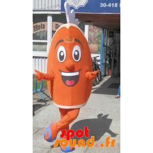 Orange kvart maskot. Citrus maskot - Spotsound maskot